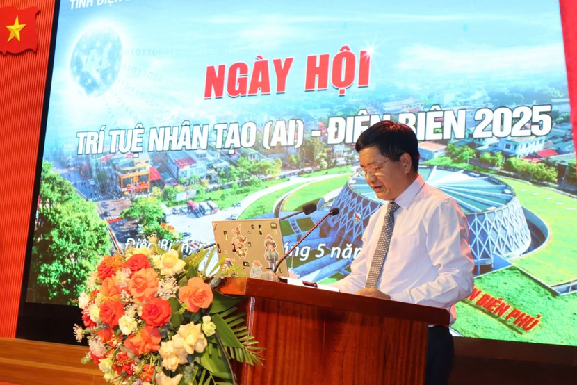 Tại sự kiện này, ông Lê Thành Đô, Phó Bí thư Tỉnh ủy, Chủ tịch UBND tỉnh Điện Biên đã phát động “Chiến dịch Điện Biên Phủ - Hành trình phủ AI” và phong trào “Bình dân học vụ số”
