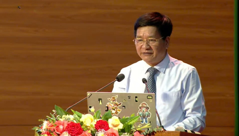 Phó Bí thư Tỉnh ủy, Chủ tịch UBND tỉnh Điện Biên Lê Thành Đô phát biểu tại sự kiện