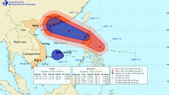 “Siêu bão” tiến nhanh vào biển Đông ảnh 1 “Siêu bão” tiến nhanh vào biển Đông ảnh 1