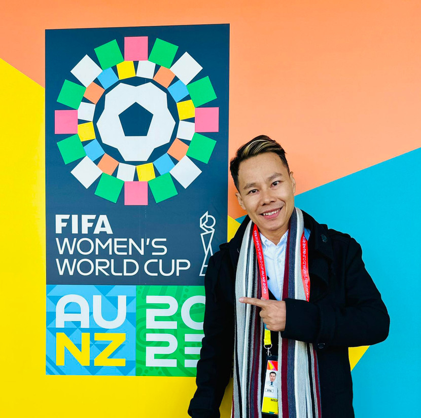 Nhà báo Trung Nghĩa tại Sydney (Australia) - nơi diễn ra trận khai mạc và chung kết World Cup nữ 2023