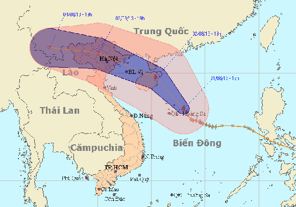 Bão số 5 sẽ đổ bộ vào Quảng Ninh - Thái Bình - Nam Định ảnh 1 Bão số 5 sẽ đổ bộ vào Quảng Ninh - Thái Bình - Nam Định ảnh 1