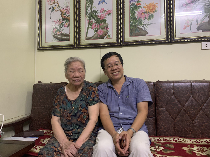 Bà Nguyễn Thị Minh Hồng, gần 90 tuổi, con gái nhà cách mạng Nguyễn Hữu Phú đang sống ở Hà Nội