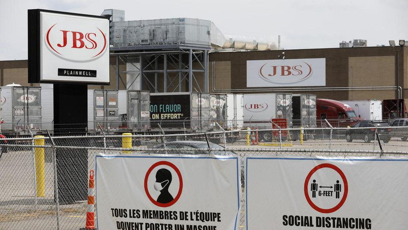 Một nhà máy chế biến thịt của hãng JBS tại Michigan, nước Mỹ Một nhà máy chế biến thịt của hãng JBS tại Michigan, nước Mỹ