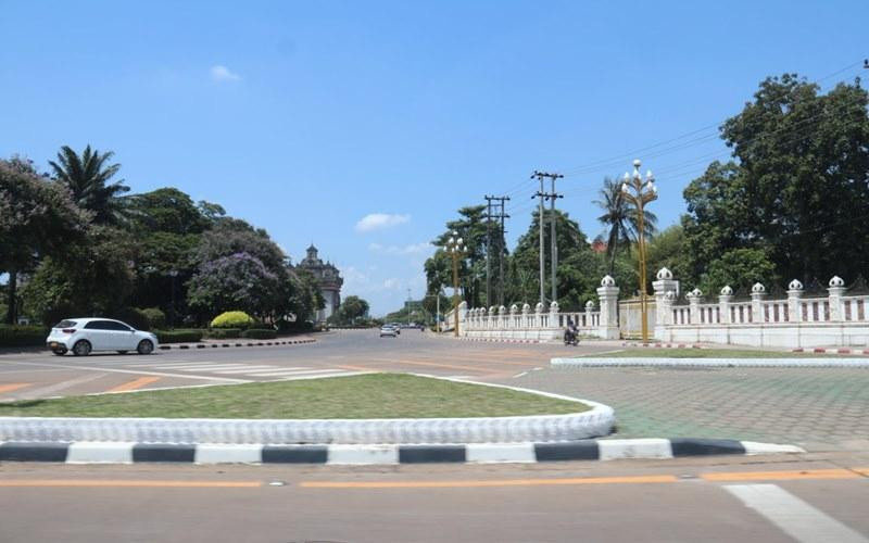 Thủ đô Vientiane vắng vẻ trong thời gian bị phong tỏa Thủ đô Vientiane vắng vẻ trong thời gian bị phong tỏa