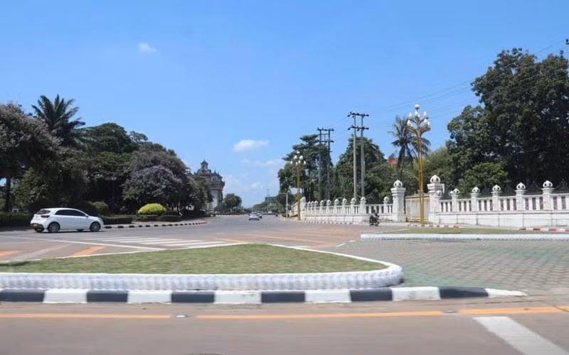 Thủ đô Vientiane vắng vẻ trong thời gian bị phong tỏa