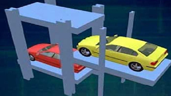 Mô hình dàn thép đỗ xe tự động