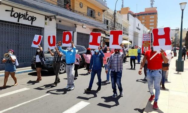 Một cuộc biểu tình gần đây ở Tacna, Peru, đòi công lý cho 2 nạn nhân nữ Judith Machaca và Noemí Escobarrecent