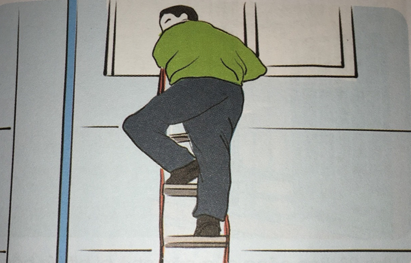 Hình 27: Sử dụng thang dây để thoát nạn