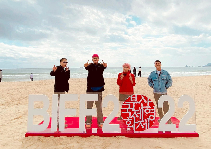 Marcus Mạnh Cường Vũ (trái) tại Busan 2022