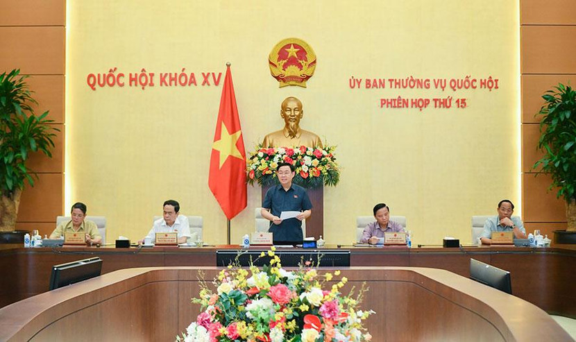 Chủ tịch Quốc hội Vương Đình Huệ phát biểu bế mạc phiên họp