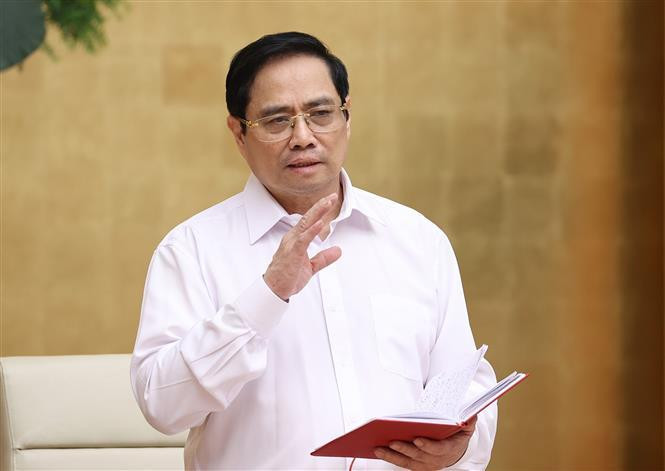 Thủ tướng Phạm Minh Chính phát biểu kết luận cuộc họp