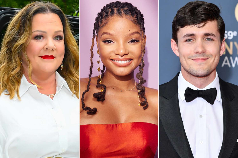Từ trái sang: 3 diễn viên chính Melissa McCarthy (vai phù thủy), Halle Bailey (nàng tiên cá) và Jonah Hauer-King (hoàng tử) Từ trái sang: 3 diễn viên chính Melissa McCarthy (vai phù thủy), Halle Bailey (nàng tiên cá) và Jonah Hauer-King (hoàng tử)