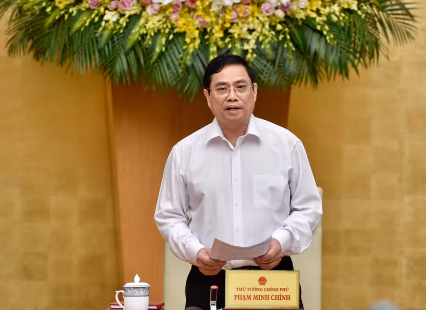 Thủ tướng Chính phủ Phạm Minh Chính phát biểu tại phiên họp