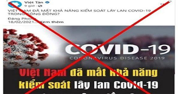 Tổ chức khủng bố Việt Tân táng tận lương tâm khi lợi dụng dịch bệnh để xuyên tạc chống phá Việt Nam