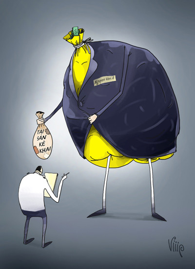 Châm chọc quan tham bằng... biếm họa ảnh 1