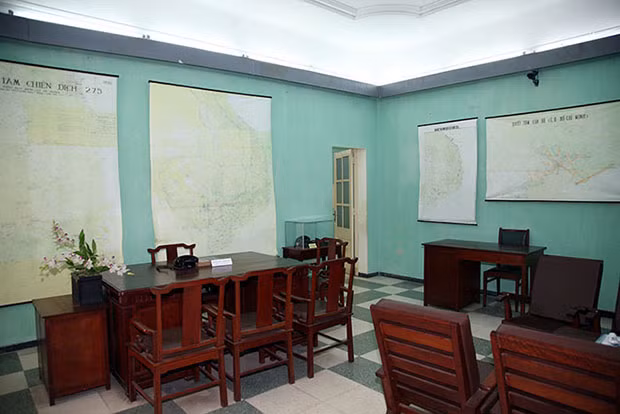 Phòng làm việc của Đại tướng Võ Nguyên Giáp tại nhà D67