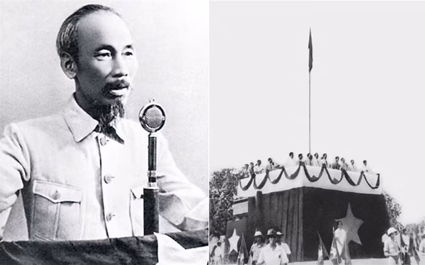 Ngày 2/9/1945, tại Quảng trường Ba Đình, Hà Nội, Chủ tịch Hồ Chí Minh đọc Tuyên ngôn Độc lập, khai sinh ra nước Việt Nam Dân chủ Cộng hòa, mở ra kỷ nguyên mới cho lịch sử dân tộc. Ảnh tư liệu Ngày 2/9/1945, tại Quảng trường Ba Đình, Hà Nội, Chủ tịch Hồ Chí Minh đọc Tuyên ngôn Độc lập, khai sinh ra nước Việt Nam Dân chủ Cộng hòa, mở ra kỷ nguyên mới cho lịch sử dân tộc. Ảnh tư liệu