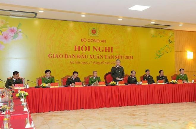 Đại tướng Tô Lâm - Bộ trưởng Bộ Công an phát biểu chỉ đạo tại hội nghị giao ban đầu Xuân Tân Sửu 2021