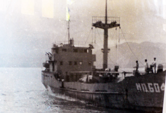 Con tàu HQ 604 lên đường ra Gạc Ma và đã chìm vào lòng biển trong trận chiến ngày 14-3-1988 - Ảnh: tư liệu lữ đoàn HQ 125