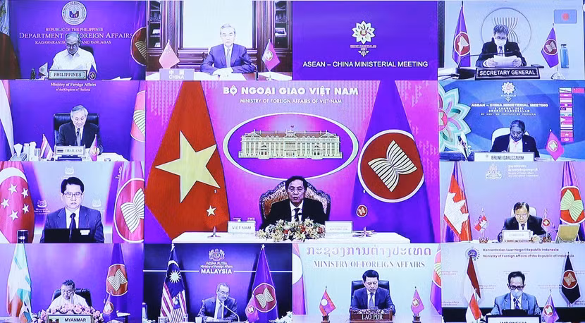 Bộ trưởng Bộ Ngoại giao Bùi Thanh Sơn tham dự Hội nghị Bộ trưởng Ngoại giao ASEAN-Trung Quốc theo hình thức trực tuyến