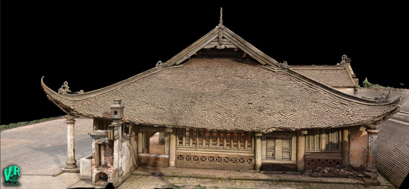 Đình Tiền Lệ (xã Tiền Yên, huyện Hoài Đức, Hà Nội) đã trở thành di tích lớn đầu tiên được lưu giữ, trưng bày nguyên trạng bằng công nghệ số hóa và tương tác 3D (Nguồn: Nguyễn Trí Quang)