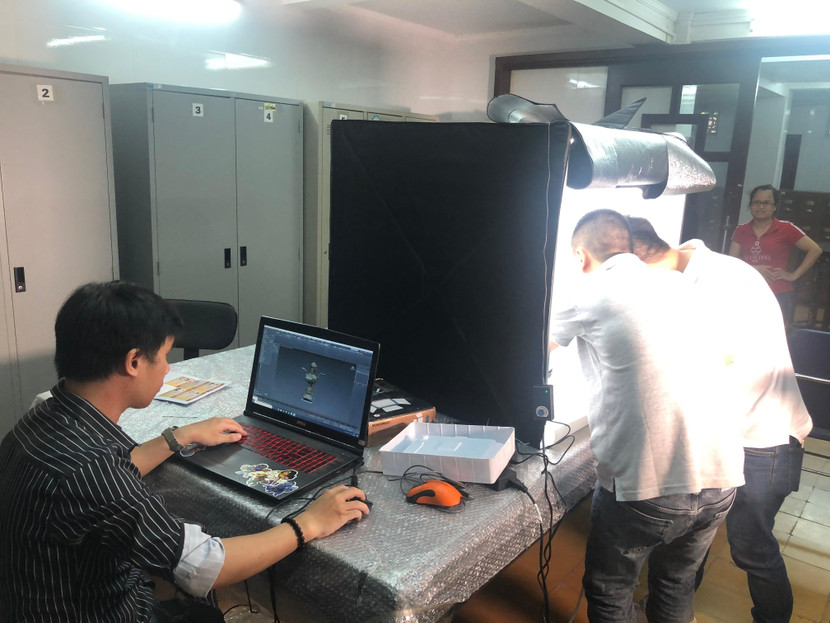 Thực hiện số hóa 3D cho các hiện vật tại Bảo tàng Lịch sử quốc gia (Nguồn: Vietsoftpro)
