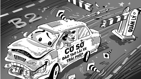 Nở rộ cơ sở đào tạo, sát hạch lái xe không phép ảnh 1