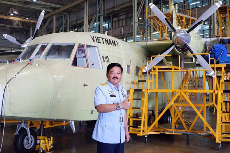 Máy bay Casa-212 của Việt Nam đang được hoàn thiện tại nhà máy Bandung (Indonesia)