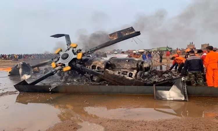 Chiếc Mi-17 của Indonesia gặp nạn