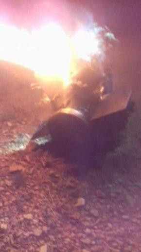 Hình ảnh quả tên lửa bị bắn hạ đang bốc cháy Hình ảnh quả tên lửa bị bắn hạ đang bốc cháy