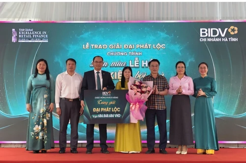 Khách hàng may mắn “đón lộc” gần 700 triệu đồng từ BIDV