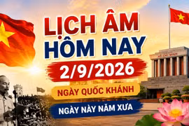 Lịch âm hôm nay 2/9/2026: Quốc khánh và những dấu mốc đặc biệt
