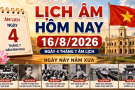 Lịch âm hôm nay 16/8/2026: Ngày 4 tháng 7 âm lịch có gì đặc biệt?