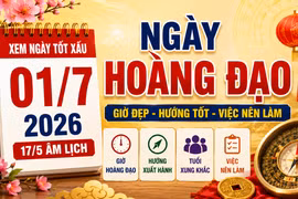 Lịch âm hôm nay 1/7/2026: Ngày Hoàng đạo nên làm gì?