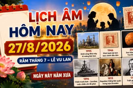 Lịch âm hôm nay 27/8/2026: Rằm tháng 7 có gì đặc biệt?