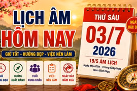Lịch âm hôm nay 3/7/2026: Ngày Hắc đạo cần lưu ý gì?