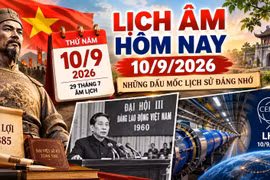 Lịch âm hôm nay 10/9/2026: Ngày 29 tháng 7 có gì đặc biệt?