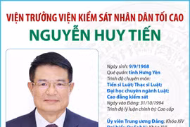Tiểu sử tóm tắt của đồng chí Viện trưởng Viện Kiểm sát nhân dân tối cao Nguyễn Huy Tiến