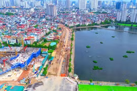 Cận cảnh đường Vành đai 2,5 đoạn Nguyễn Trãi - Đầm Hồng hướng tới ngày thông xe
