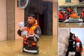 Công an Lạng Sơn dầm mình trong mưa lũ, cứu hộ người và tài sản