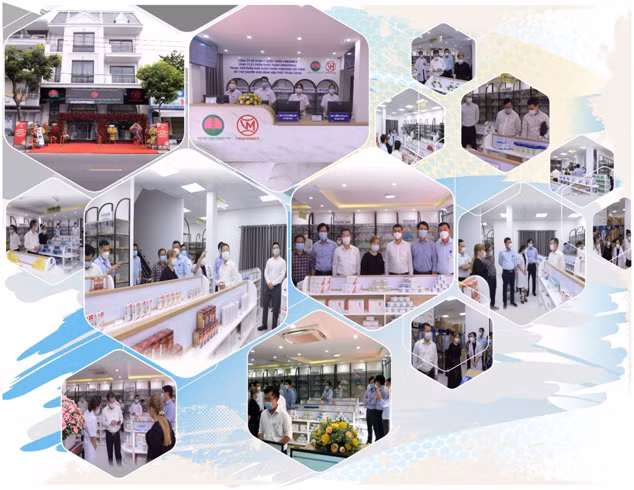 Đồng chí Nguyễn Văn Quảng - Ủy viên Trung ương Đảng, Bí thư Thành ủy Đà Nẵng, đồng chí Hồ Kỳ Minh - Phó chủ tịch UBND TP Đà Nẵng, cùng với các đồng chí Giám đốc Bệnh viện, lãnh đạo các sở, ban ngành thành phố đến thăm quan các gian hàng tại TTPP dược phẩm Vimedimex Đà Nẵng