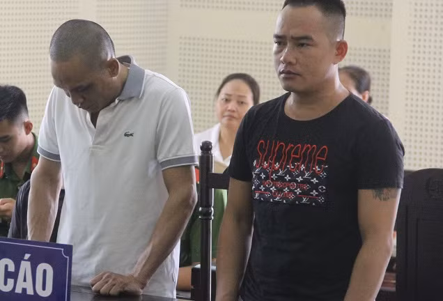 Cường và Nghệ trong phiên xét xử