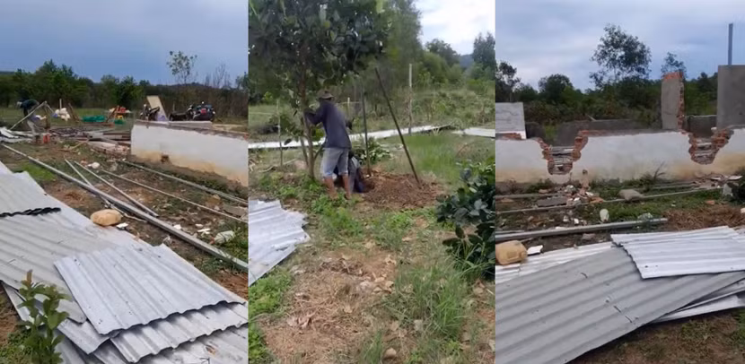 Một hộ dân chủ động tháo dỡ các công trình trái phép trên đất dự án Một hộ dân chủ động tháo dỡ các công trình trái phép trên đất dự án