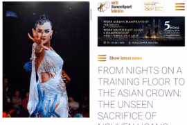 Nữ vũ công Việt Nam được Liên đoàn Dancesport thế giới tôn vinh