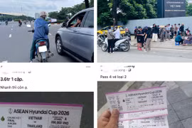 Giá vé 'chợ đen' nhảy múa trước giờ chung kết bóng đá Việt Nam - Thái Lan
