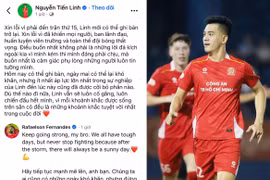 Xuân Son gửi lời khích lệ khi Tiến Linh ghi bàn trở lại