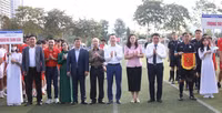 Toàn cảnh lễ khai mạc giải bóng đá học sinh THPT Hà Nội 2022