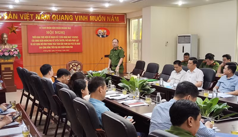 Công an quận Hoàng Mai đưa ra các lộ trình triển khai hiệu quả mô hình an toàn PCCC và CNCN tại địa bàn
