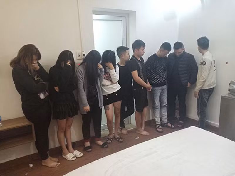 Nhóm đối tượng bị Công an tỉnh Nam Định bắt giữ