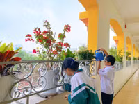 [Ảnh] Cùng xem học sinh tạo lập hệ thống tưới cây tự động trong 9 ngày nghỉ Tết Tân Sửu